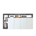 Sideboard modern design 4 dörrar svart blank vit Cadiz BX Erbjudande