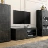 Modern TV-bänk för vardagsrum Matt svart marmor Diver MB Basic Rabatter
