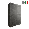 Högskåp Highboard 4 dörrar svart marmor effekt Novia MB Basic Försäljning