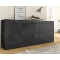 Modernt Sideboard 4 dörrar matt svart marmor Altea MB Rea