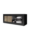 TV-bänk modern industriell svart trädesign 140cm Diver NP Basic Rea