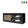 TV-bänk modern industriell svart trädesign 140cm Diver NP Basic Försäljning