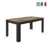 Matbord kök 180x90cm svart industriell trä Bolero Basic Försäljning