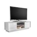 Modern TV-bänk 138 cm 2 dörrar glänsande vit färg vardagsrum Dener Ice Erbjudande