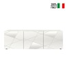 Modern TV-bänk med 3 dörrar 181cm glansig vit Brema WH Vittoria Försäljning