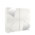 Highboard vardagsrum vitt 2 dörrar geometrisk design Vittoria Glam WH Försäljning