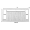 Sideboard Vardagsrum Modern Design 210cm 4 Dörrar I Svart Trä Radis NR Katalog
