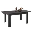 Utdragbart matbord 90x137-185cm i svart trä Avant Rimini Erbjudande