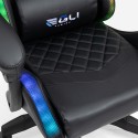 Ergonomisk spelsstol i konstläder  LED RGB  kontorsstol The Horde XL 