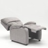 Reclinerfåtölj Fällbar rygg Fotstöd Sammet Mikrofiber Laura 