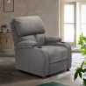 Reclinerfåtölj Fällbar rygg Fotstöd Sammet Mikrofiber Laura 