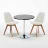 Svart Runt Bord 70x70cm Med 2 Inomhus Stolar Nordica Cosmopolitan Egenskaper