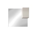 Spegel för badrum 1 dörr högblank vit och LED-ljus Riva Val