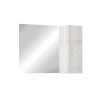 Badrumsspegel med LED-ljus och vägghängt högskåp 1 dörr vitt trä Evin Katalog