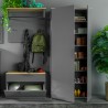 2-dörrars multifunktionellt hallskåp modern design grått trä Konrad Erbjudande