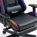 Spelstol med ergonomisk design fotstöd LED RGB-belysning The Horde Comfort Pris