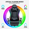 Spelstol med ergonomisk design fotstöd LED RGB-belysning The Horde Comfort 