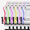 Ergonomisk Spelstol Fotstöd LED RGB-Belysning Pixy Comfort 