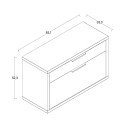 Multifunktionell skobänk 1 dörr 1 låda industriell design entré Garet Modell