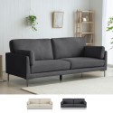 3-sits soffa i tyg 200cm metallfötter modernt vardagsrum Boray Försäljning