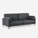 3-sits soffa i tyg 200cm metallfötter modernt vardagsrum Boray 