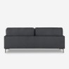 3-sits soffa i tyg 200cm metallfötter modernt vardagsrum Boray 