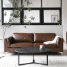 3-sits Soffa Brunt Konstläder Vintage Industriell Design Corneel