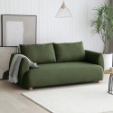 3-sits soffa grönt tyg modern nordisk design 196cm Geert