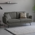 3-Sits Soffa modern nordisk minimalistisk stil grått tyg Folkerd Kampanj