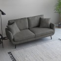 3-Sits Soffa modern nordisk minimalistisk stil grått tyg Folkerd