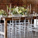 Genomskinlig stol matsal cerimonier bar restaurang design Chiavarina Crystal Mått