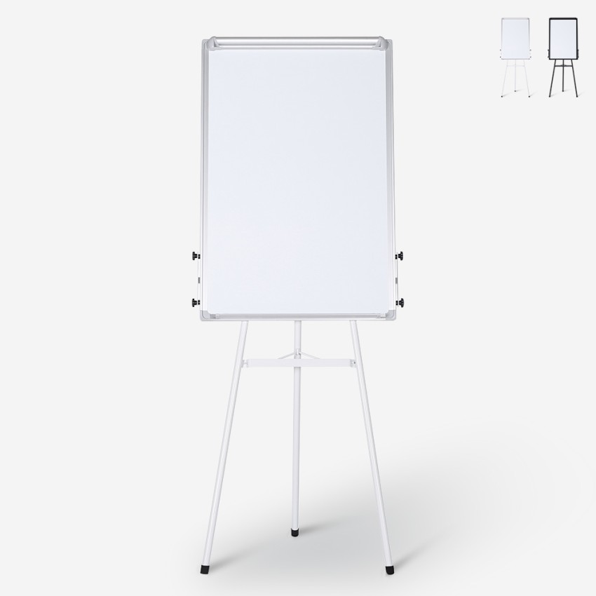 Magnetisk Whiteboard med stativ 90x60cm blädderblock Cletus M Försäljning