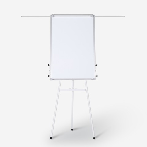 Utdragbar magnetisk whiteboard med staffli och blädderblock 90x70cm Niels L Kampanj