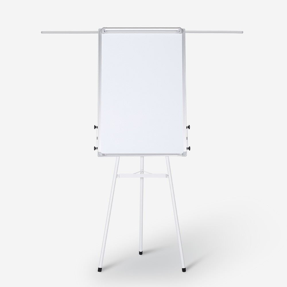 Utdragbar magnetisk whiteboard med staffli och blädderblock 90x70cm Niels L