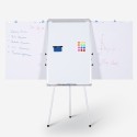 Utdragbar magnetisk whiteboard med staffli och blädderblock 90x70cm Niels L Katalog