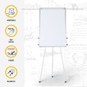 Utdragbar magnetisk whiteboard med staffli och blädderblock 90x70cm Niels L Rabatter