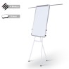 Utdragbar magnetisk whiteboard med staffli och blädderblock 90x70cm Niels L Rea