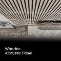 4 x dekorativ akustiskpanel wenge-trä 240x60cm Kover-WG Rabatter