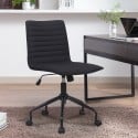 Justerbar ergonomisk kontorsstol i svart tyg Zolder Försäljning
