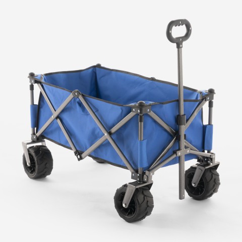 Hopfällbar vagn 4 hjul 100 kg strand trädgård Sandy Kampanj