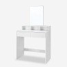 Vit Sminkstation Toalettbord 2 lådor spegel Modern Lena Försäljning