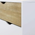 Skänk i vitt och trä nordisk stil 2 dörrar 1 låda Jubi Rabatter