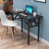 Platsbesparande hopfällbart skrivbord för kontor med hylla Foldesk Plus 120x60cm Erbjudande