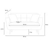 2-sits soffa nordisk design stoppad elegant modernt 151cm Ischa 