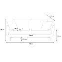 3-Sits Soffa modern nordisk minimalistisk stil grått tyg Folkerd 