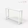 Konsolbord avlastningsbord entré 120x40cm trä metall vitt Welcome light Kostnad