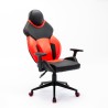 Spelstol ergonomisk konstläder sportig justerbar Portimao Fire Rea