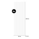 4 x dekorativ akustikpanel 240x60cm mörkt valnötsträ Kover-NS Val