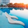 Modern solstol i vit polyeten för trädgård och pool Sirio Försäljning