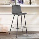 Hög fast barstol i sammet för kök modern design Dett Rea